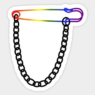 Cisgender Queer Safety Pin Sticker